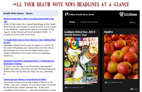 Updates on Death Note News