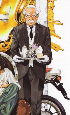 Watari as butler in Death Note