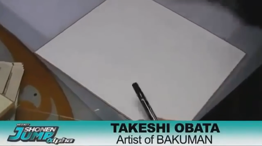 Takeshi Obata blank pad and pen