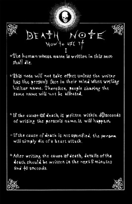 Image: Death Note rules