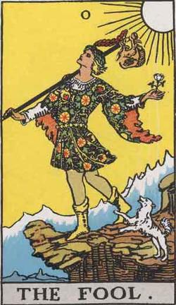 The Fool - card 0 of the Major Arcana